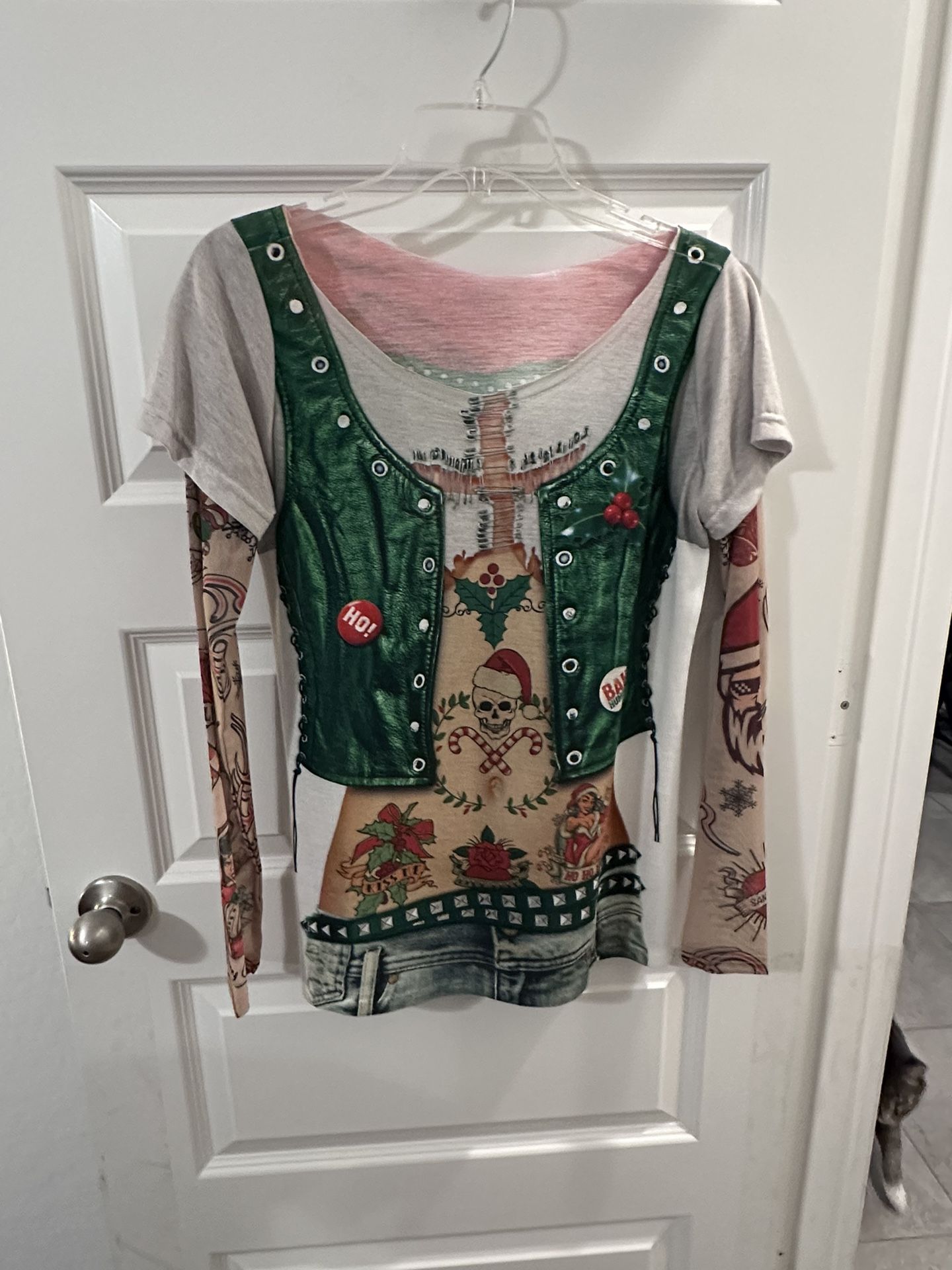 Women’s Christmas Shirt w/tattoos