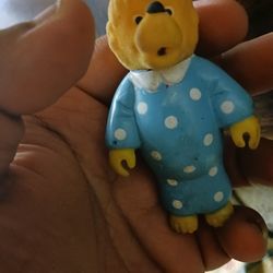 Vintage 1986 Berenstain Bears Mama Mom Mother Figure Blue Polka Dot Dress Toy Cake Topper 3.25"