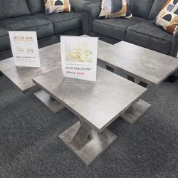 3-Piece Concrete-Look Coffee Table Set 🚚WE DELIVER🚚