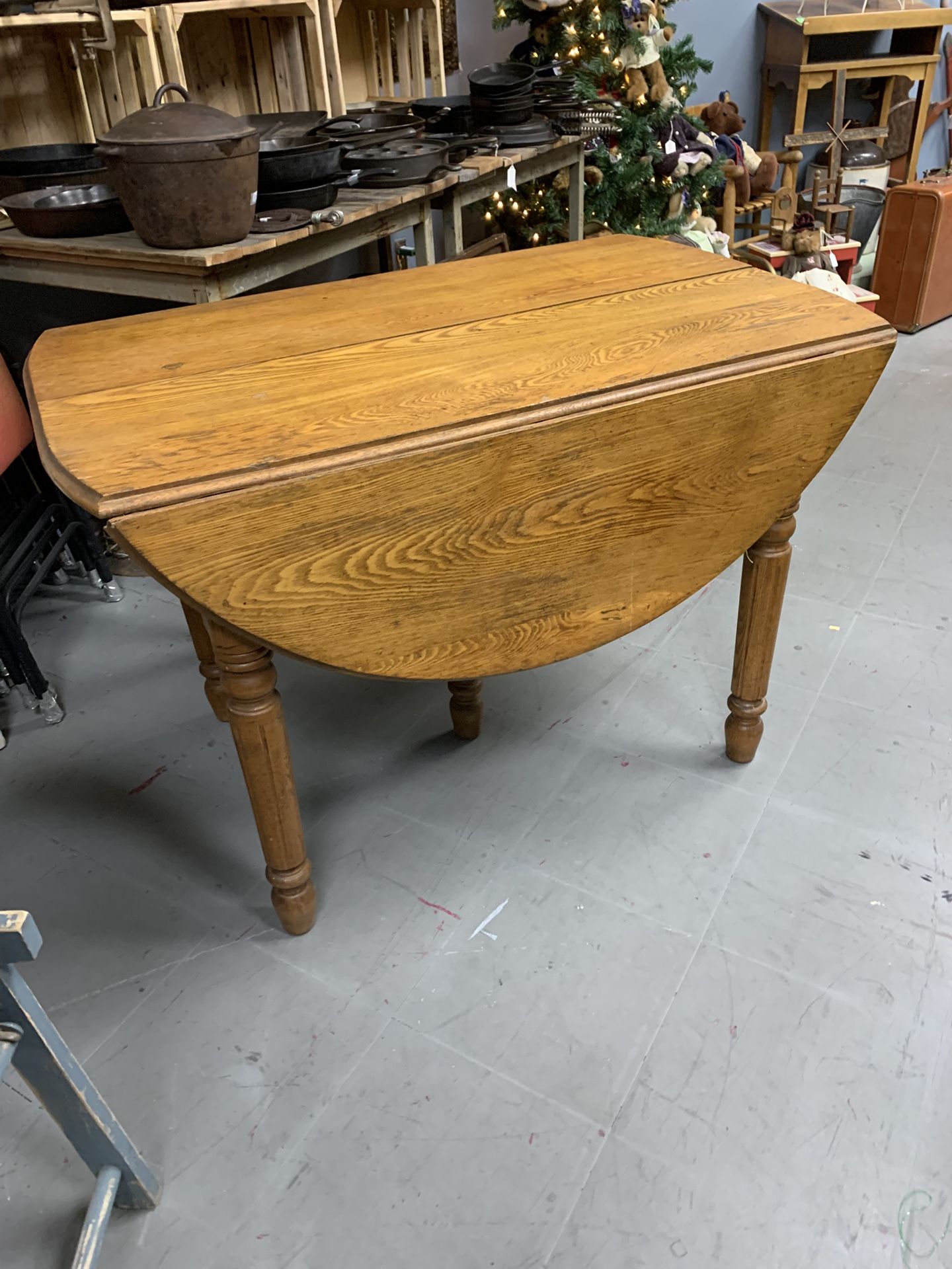 Antique Oak Drop Leaf Table