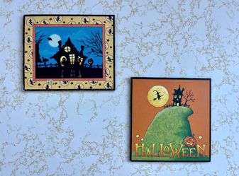 Mary ENGELBREIT Halloween refrigerator magnets Vintage kitchen fall decor witch