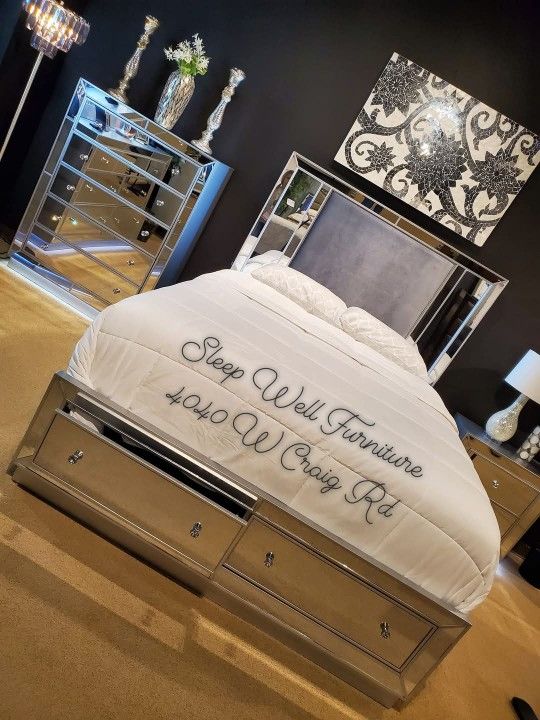 🙋‍♂️Queen Led Light Bed frame👉 Furniture 💲SALE