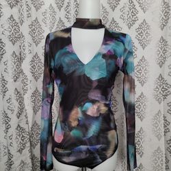 BEBE Multicolor Sexy Lowcut Bodysuit