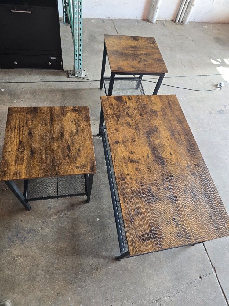 Accent Table Set ¨C Coffee Table & 2 End Tables