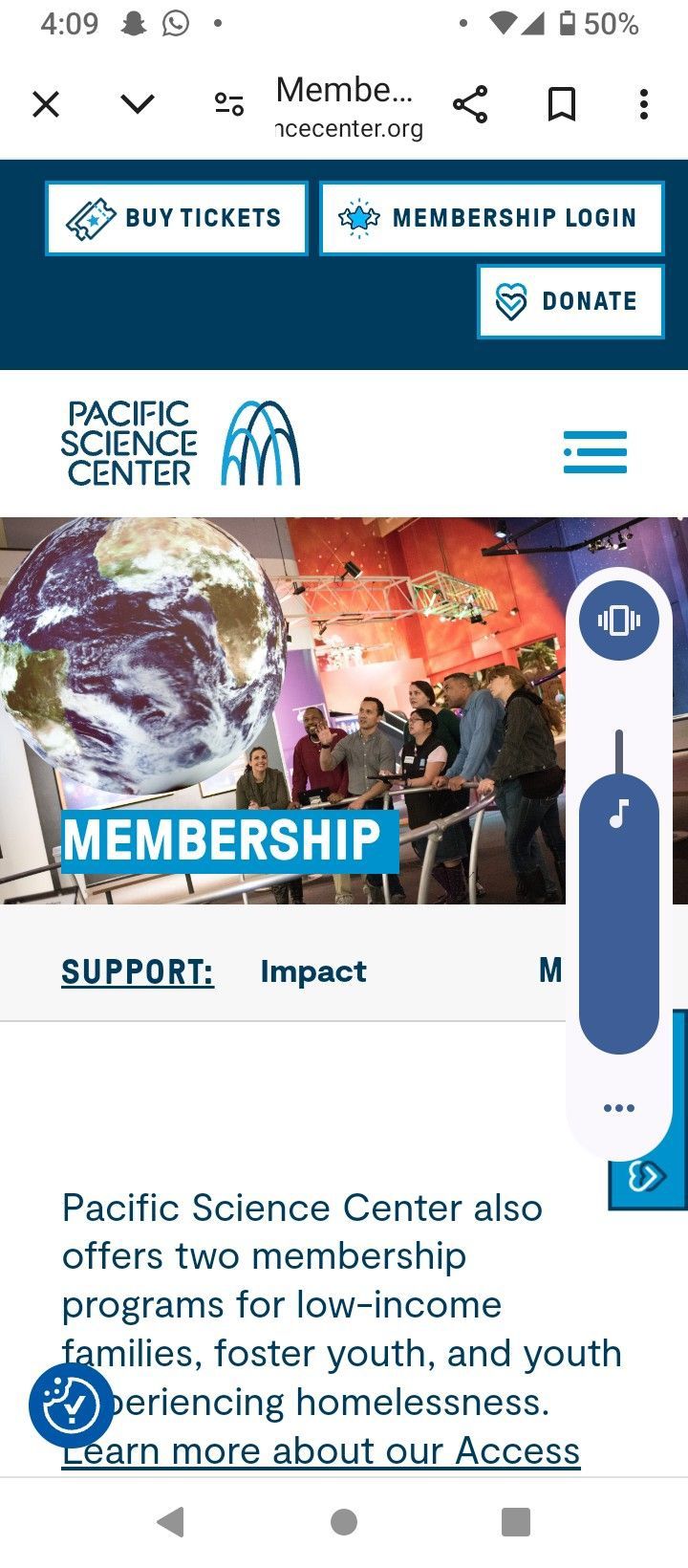 Pacific Science Center Entry