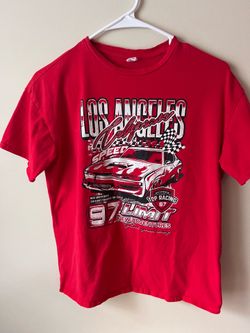 Boys/girls race car red top
