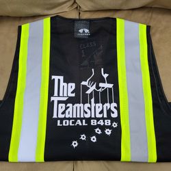 The TEAMSTERS (Godfather) Union Safety Vest (Local 848) - Black/White