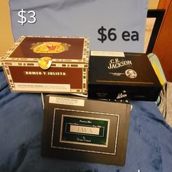 Wood Cigar Boxes $6
Cardboard $3
Harlingen Near Walmart 