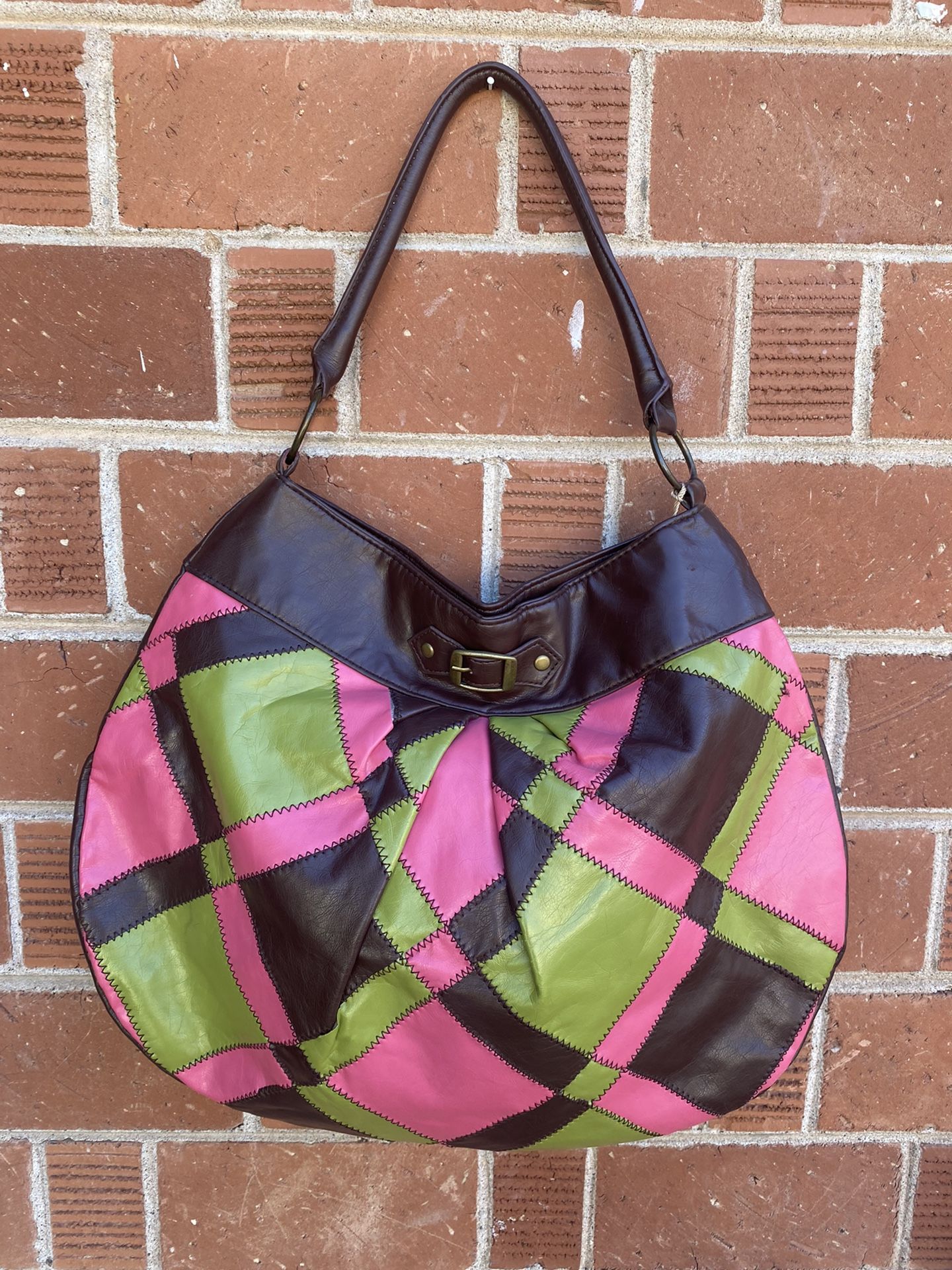 Vintage Hobo Vegan Leather Shoulder Bag