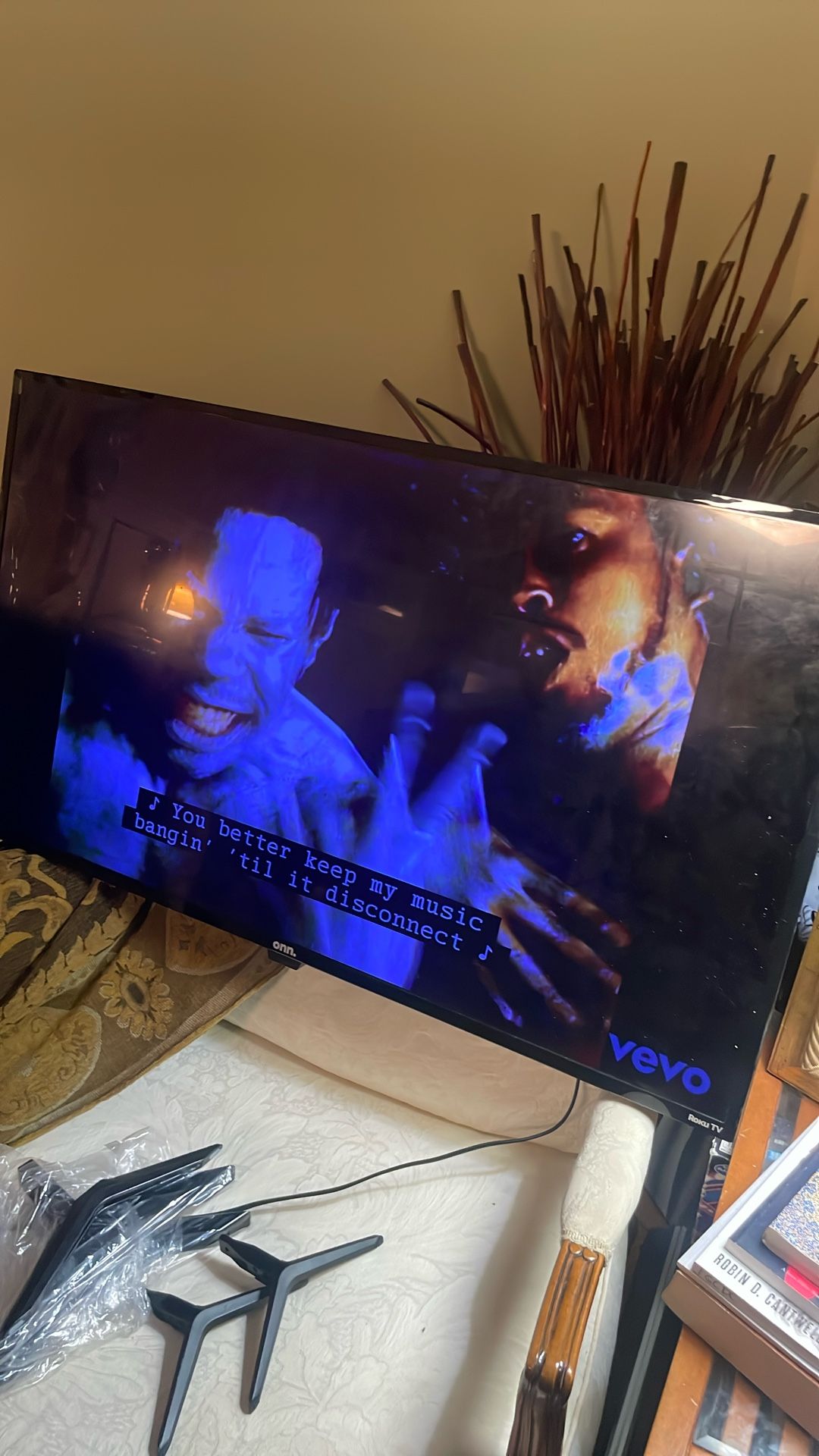 LOOK!!!  43” Onn Roku Smart Flatscreen TV With Remote 