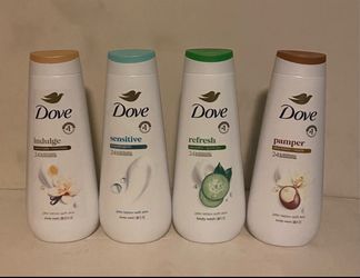 Dove Body Wash 4-Pack Variety Bundle 20 fl oz