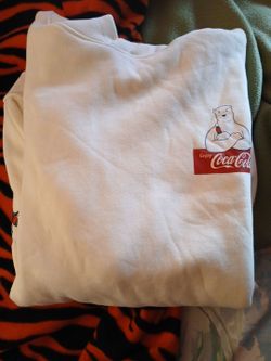 Beige coca cola sweater hoodie