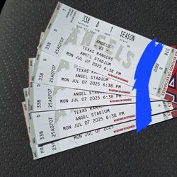 Angels vs Rangers Tickets July 7th
