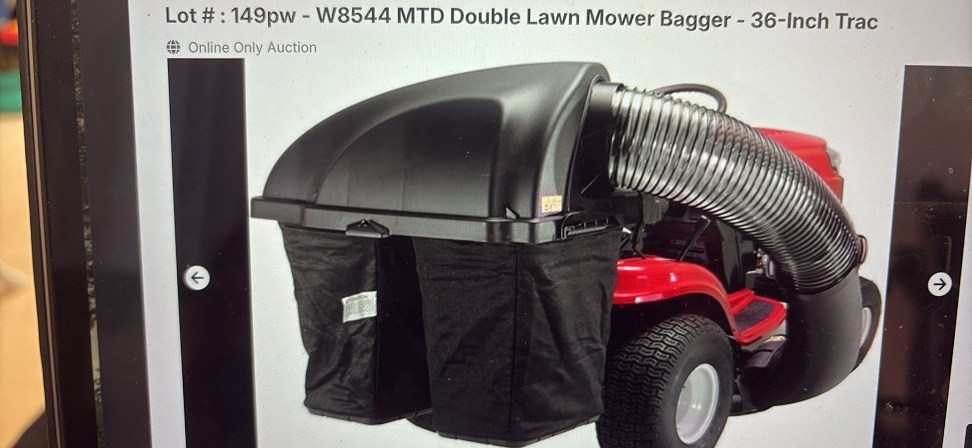 New MTD Double Lawn Mower Bagger - 36” Lawn Tractors(W8544)