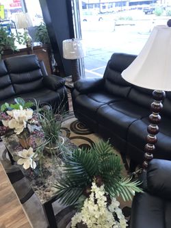 Living room reclining couch and love seat $39 down