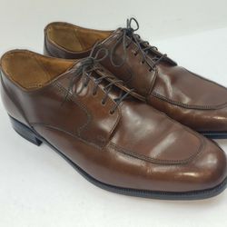 Florsheim Mens 11 M Brown Leather Moc Toe Oxfords Dress Shoes Lace Up
