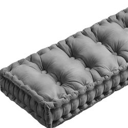 1, Bench Cushion Gray Velvet. Brand New In Original Packing