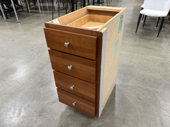 Cinnamon Maple Finished 34×16 4 Drawer Solid Wood Lower Cabinet