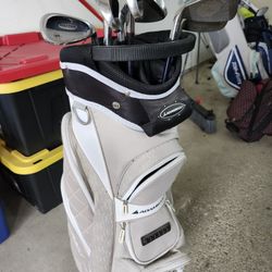 Adam's Golf Bag With 6 Clubs