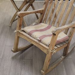 TEAK Country Casual Rocker and Folding Table