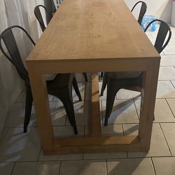 Dining table and chairs