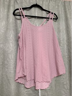 Pink Flowy Tank Top, Size L