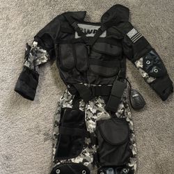 Child Size 3 To 4 Swat Halloween Costume
