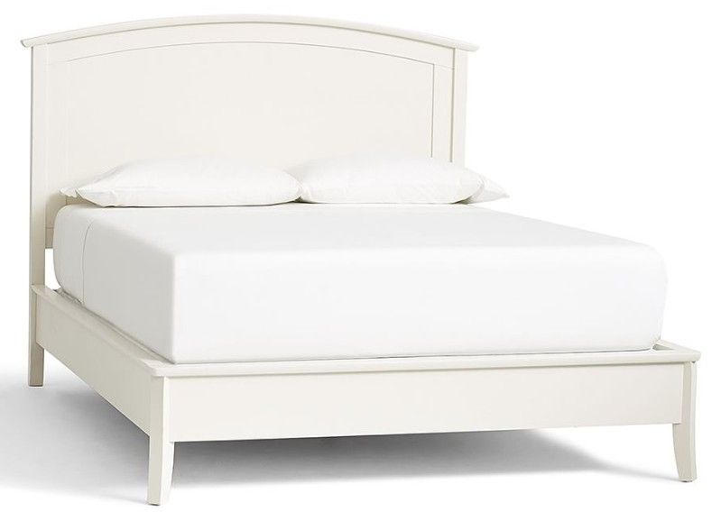Pottery Barn King Size Bed - Chloe Collection (Antique White)