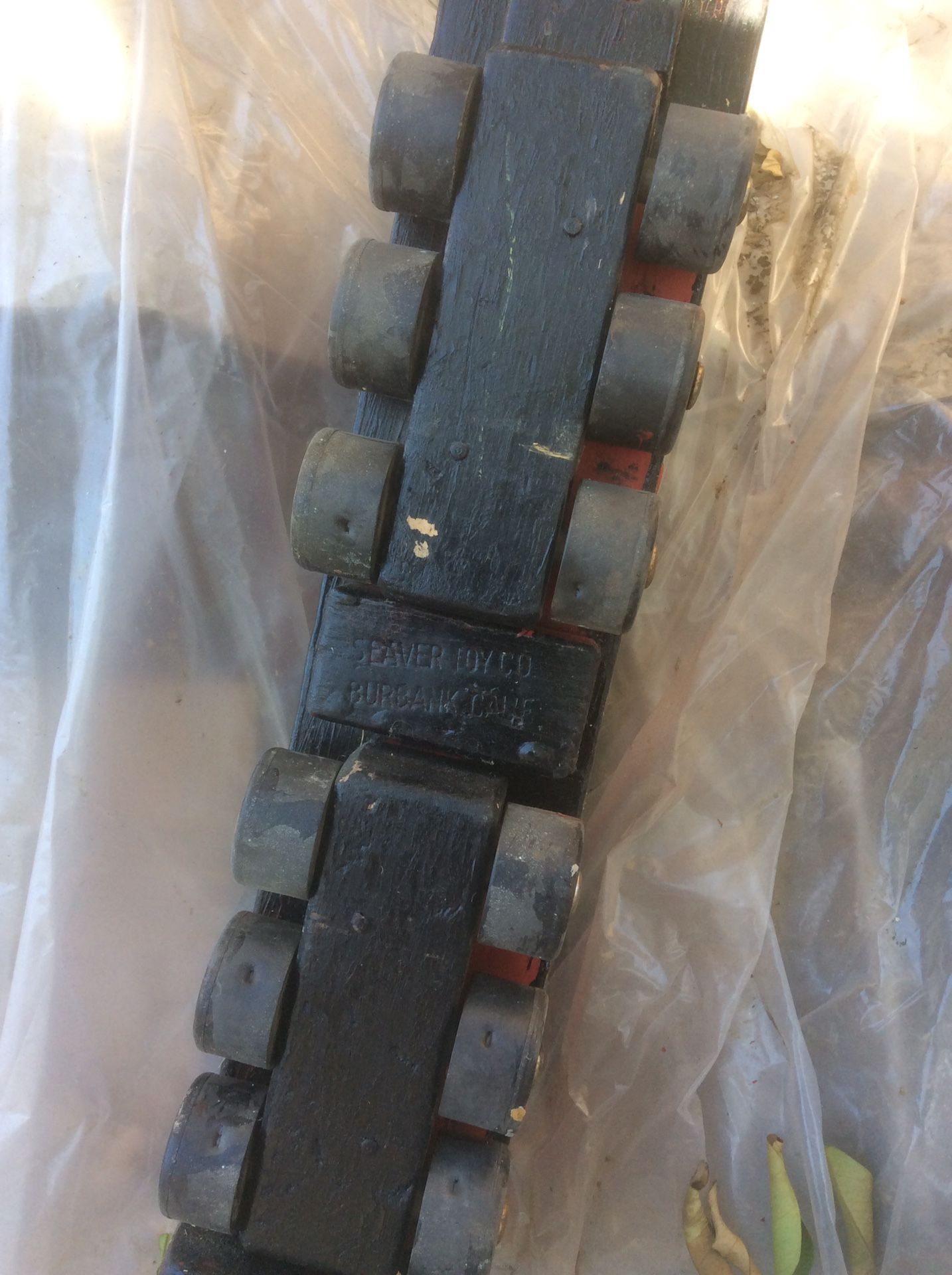 Seaver Toy Company Burbank Ca Wooden Trains and two Trucks