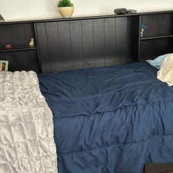 Twin Bed Mattress Bunkie Book Case Trundle Drawers