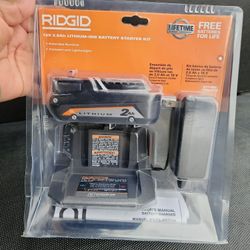 RIDGID 18V 2.0 AH BATTERY AND CHARGER INCLUDED 