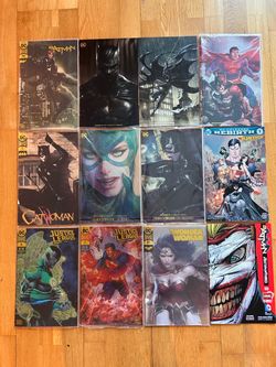 Gold Foil Batman Catwoman Superman Convention Exclusive DC Comic Book Lot