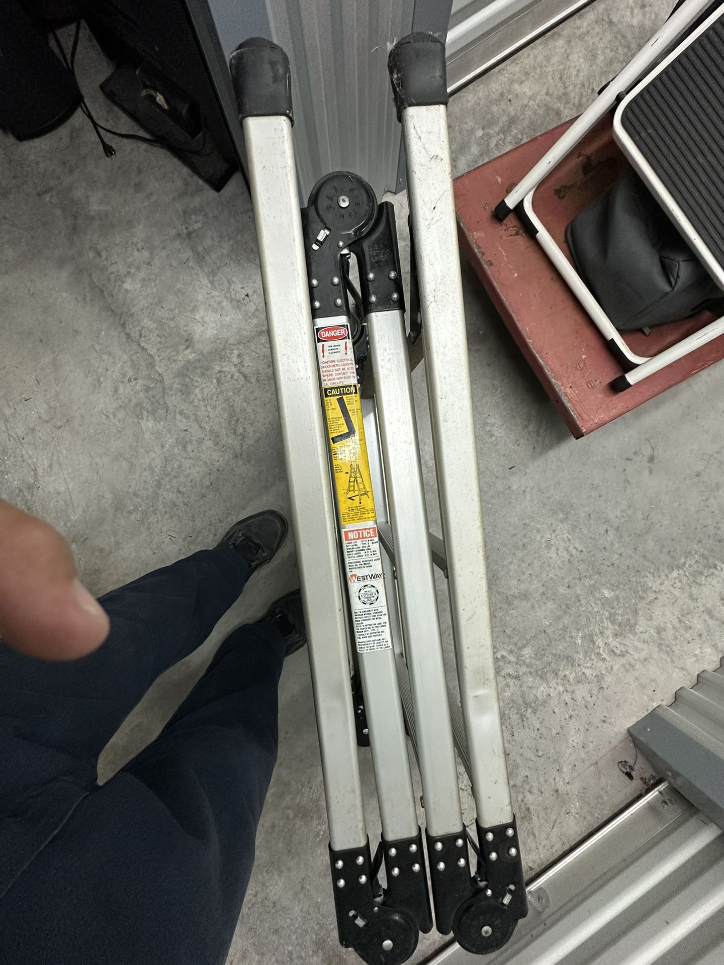 Folding Ladder 12.6 Feet High. $60