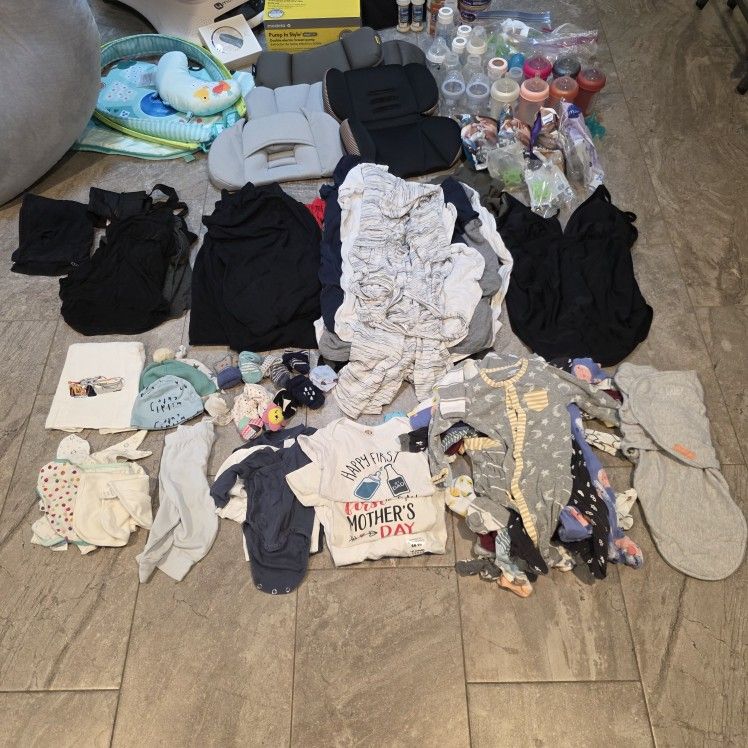 maternity clothes, breast-feeding and baby clothes