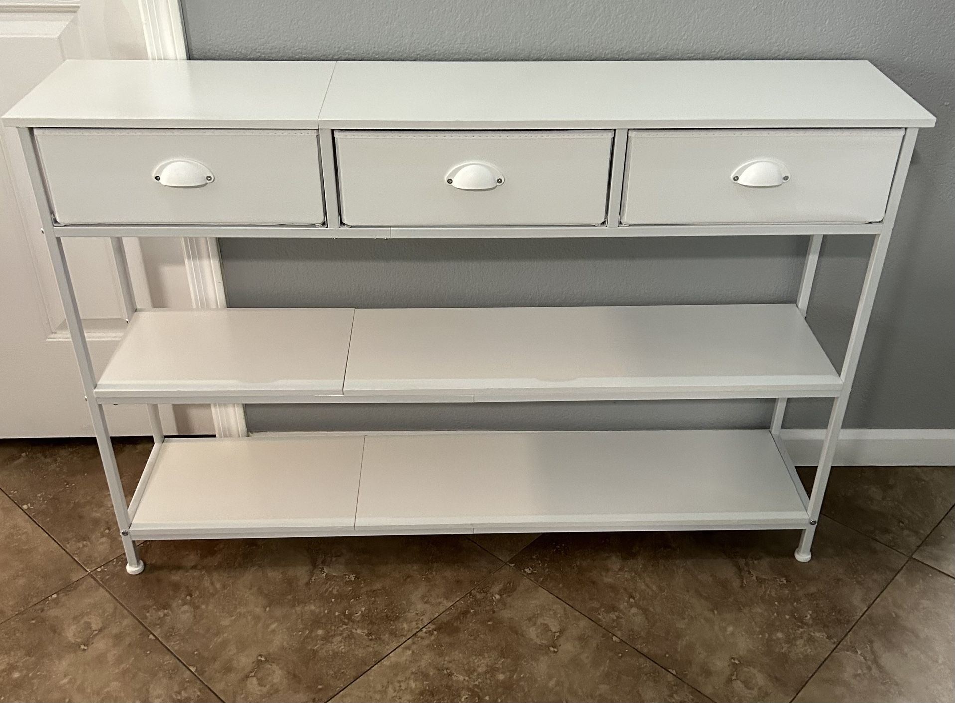 (New) 47” Wide Sofa Table W/ 3 Drawers.