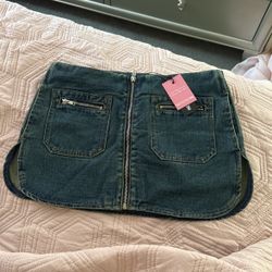PLT DENIM SKIRT