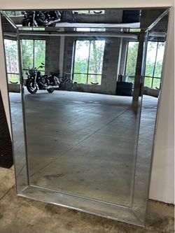 Large Rectangular Mirror with Mirror Frame