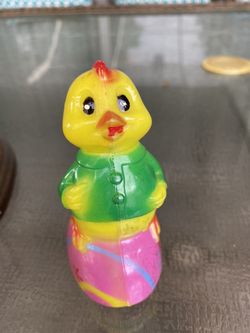 Vtg. Friction Easter chick toy made in Hong Kong