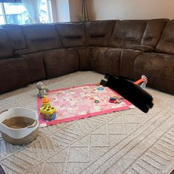 Dark Brown Sectional 