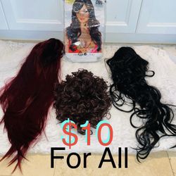 $10 For All Wigs in good condition look at pics