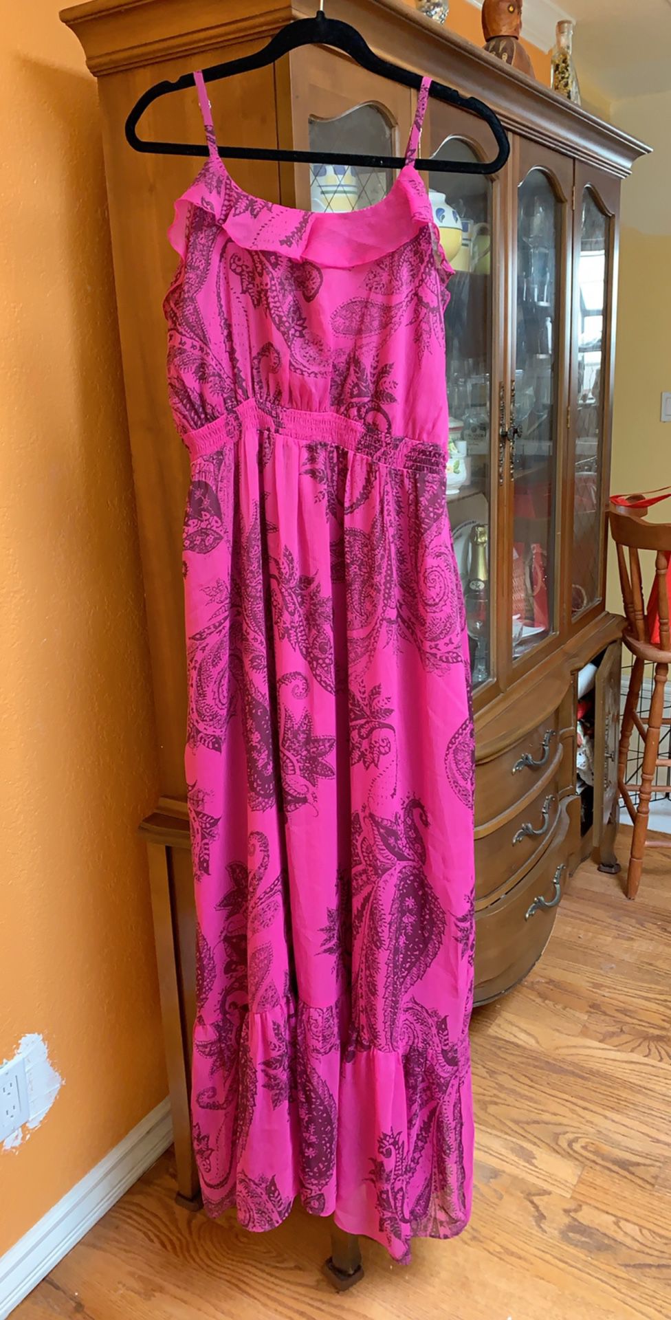 Express Floral Maxi Dress- Pink