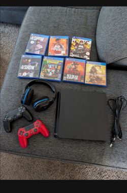 PS4 with games/headphones/controller