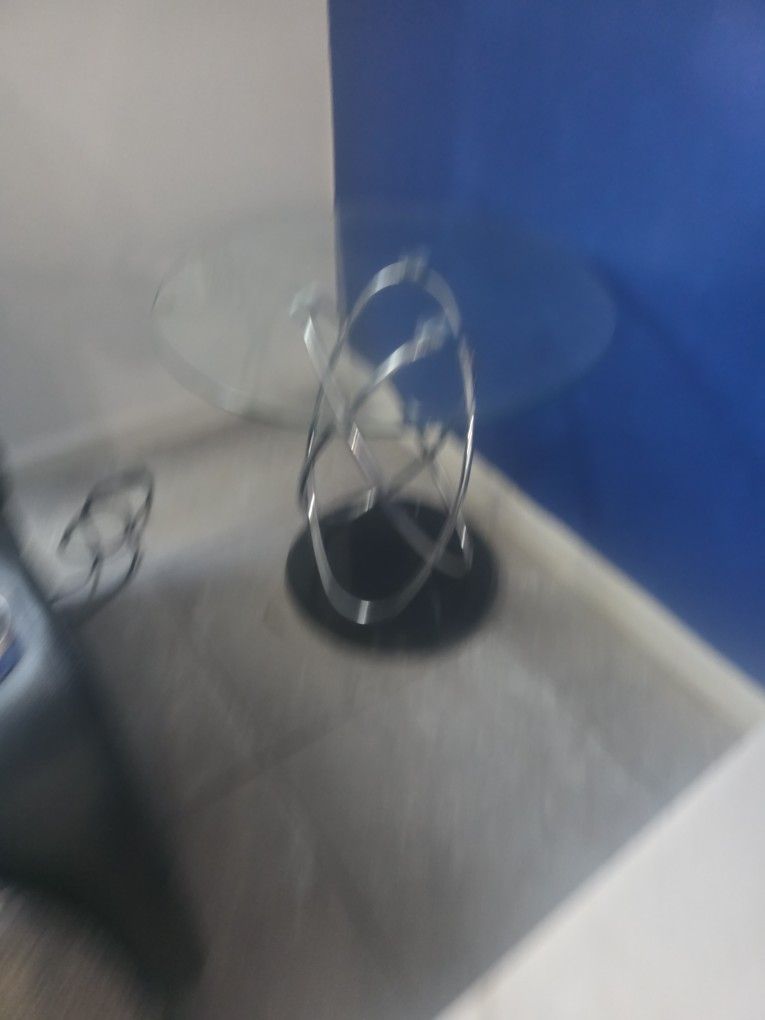 Two Crystal End Tables 