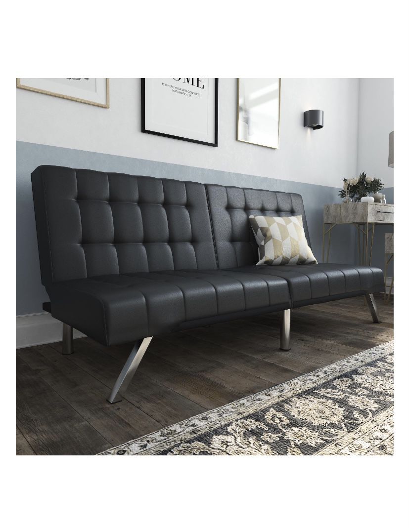 Convertible Tufted Futon Sofa, Excellent Condition $125