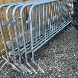 12- 8ft Crowd Control Barricade, Fencing Galvanized Steel.