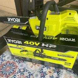 Ryobi 40 V HP Brushless 14" Battery Chainsaw TOOL ONLY 