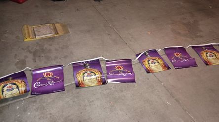 Crown royal banner flag signs - $15 (Lake pleasant and happy valley)