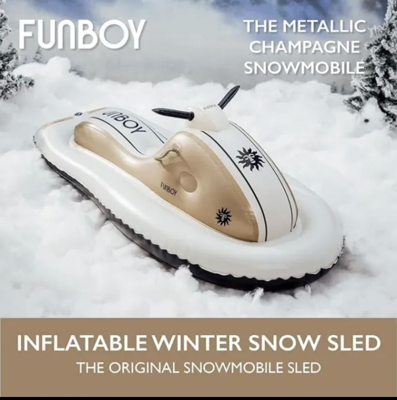 Funboy Snowmobile Inflatable Snow Sled