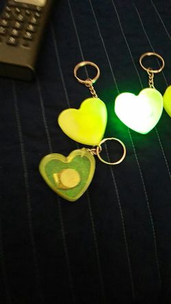 Blinking heart keychain