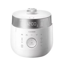 CUCKOO 10-Cup Induction Heating Twin Pressure Rice Cooker and Warmer White: 14 Settings, Automatic Keep Warm, Timer